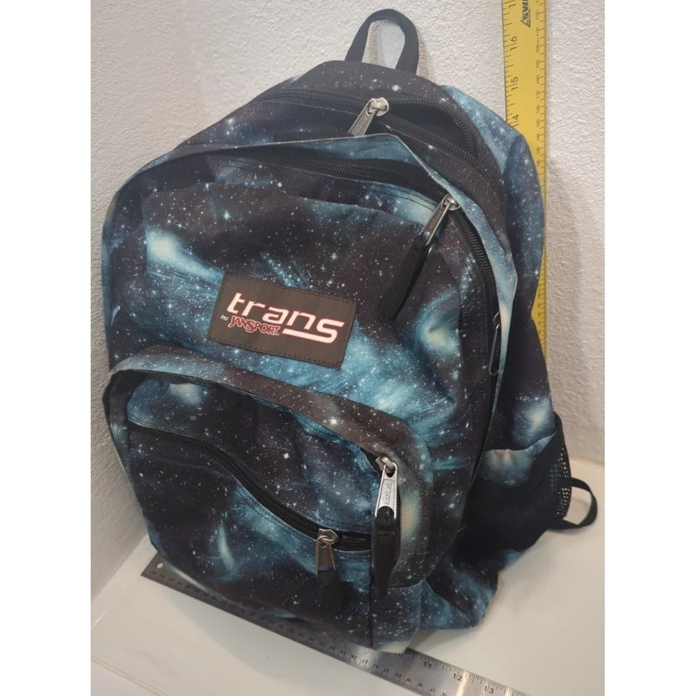 Jansport Trans backpack Cosmos Lightweight blue Black School Hiking Sports